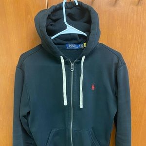 Polo fleece zip up hoodie